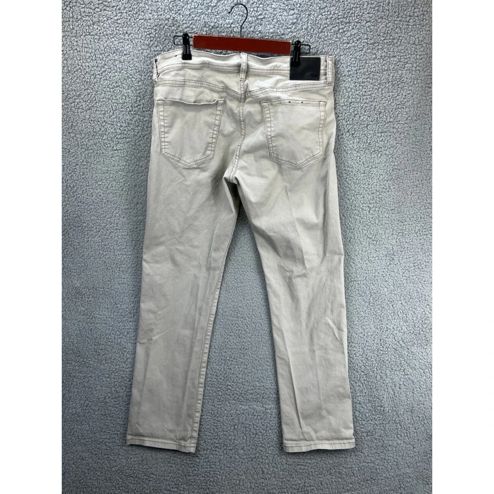 Liverpool Relaxed Straight Pants Men's Size 34 Beige Sandstorm Chino Casual